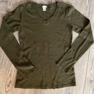 Olive green thermal longsleeve